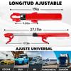 Steering Wheel Lock Twin Bar, for BMW i3 i3 101, Car Steering Wheel Locks, Car Lock Anti-Theft Device Heavy Duty, Universal Fit, 2 Keys,B-Red view 4