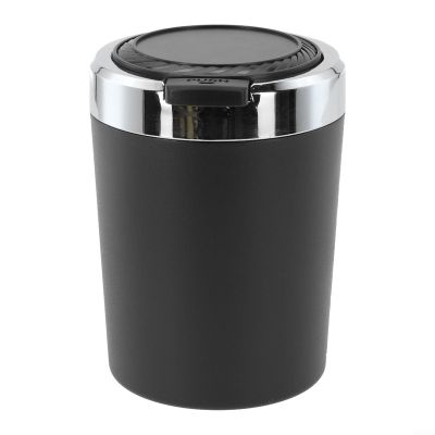 Auto Interior LED Light Smoke Cup, Portable Aluminum Alloy Container With Lid, Detachable Liner For Vehicle Use(Slivery)