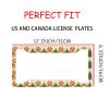 Muishi2pcs Dog Paws Pine Tree Silhouettes License Plate Frame Aluminum License Plate Holder Funny License Plate Decorative with Screws Size 12.3" X 6.3" Men Women view 3
