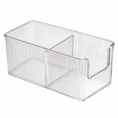 Yunmeryker Clear Acrylic Drawer Organizer, CD Storage Box with Dividers, 2L Media Storage for Desktop Items, Modern Style
