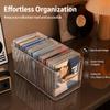 Yunmeryker Clear Acrylic Drawer Organizer, CD Storage Box with Dividers, 2L Media Storage for Desktop Items, Modern Style view 2