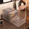 Yunmeryker Clear Acrylic Drawer Organizer, CD Storage Box with Dividers, 2L Media Storage for Desktop Items, Modern Style view 3