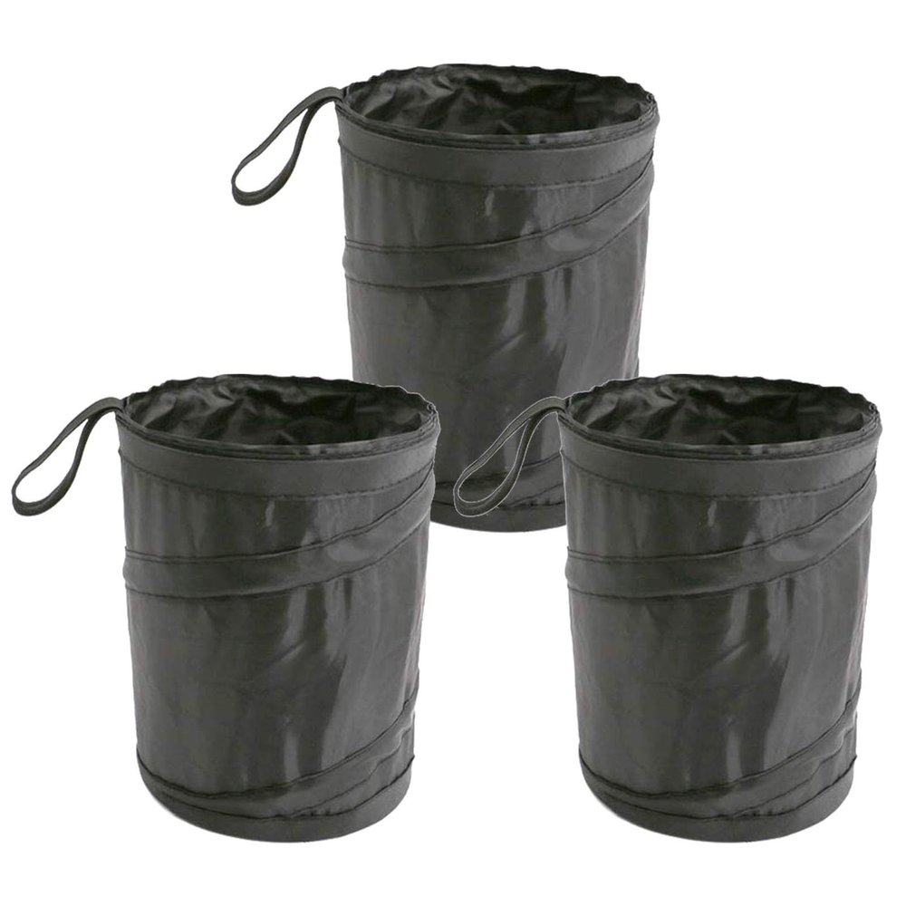 OSOLADY 3pcs Collapsible Pop up Trash Cans - 7.9in Waterproof Hanging Garbage Bin for Back/Front Seat - Camping and RV Accessories for Inside & Outside
