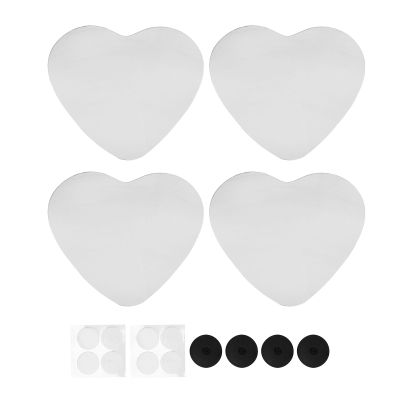 Car Blindspot Mirror Adjustable Wide Angle Design Heart Shaped