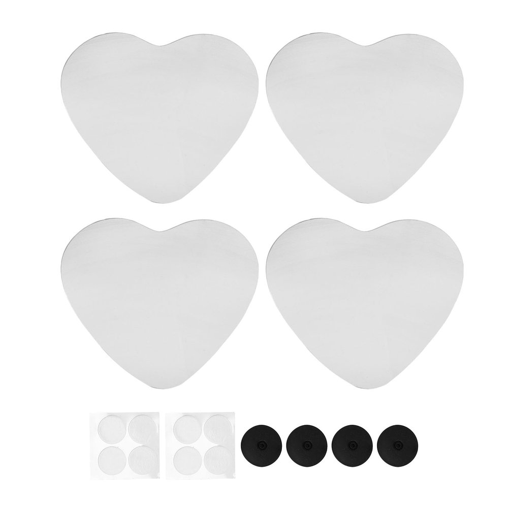 Car Blindspot Mirror Adjustable Wide Angle Design Heart Shaped