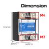 CG 1PCS Single-Phase Solid State Relay Input 3-32VDC to Output 24-480VAC DC to AC/DC to DC/AC to AC SSR 10/25/40A Module(DC to AC,SSR-10A) view 3