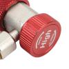 Jeffergarden R134A Adapter Fittings, Brass Coupler Set,Quick Connectors for AC Manifold Gauge, High Low Adjustable Coupler for Refrigerant Gas Refill, with Sleeve Protection for view 2