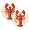 2 Pack Red Lobster Print Cup Coaster Universal Automotive Cup Holders 2.7" Waterproof Neoprene Cup Mat Non-Slip Car Coaster for Cup Holder Car Interior Accessories view 1