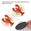 2 Pack Red Lobster Print Cup Coaster Universal Automotive Cup Holders 2.7" Waterproof Neoprene Cup Mat Non-Slip Car Coaster for Cup Holder Car Interior Accessories view 4