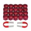 Eacam Wheel Nut Covers Auto Part Vehicle Part Wheel Accessory 20pcs 17mm Bolt Caps Universal Plastic Firm Fit for Protection with 2 Removal Tools for Car Wheels view 1
