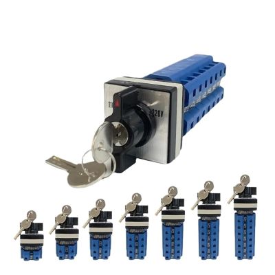 USUFKCXDG 1pcs LW26-32F with Key Three Position Lockable Transfer 32A 690V Dual Power Switching Electronic Starter Reverse Rotary Cam Switch(32A 3Poles)