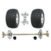 Go Kart Rear Axle Assembly Kit with 10x4.50-5 Tire Wheels and 17mm Wheel Hubs for Drift Trike DIY Kart view 1