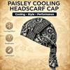 Paisley Cooling Headscarf Cap Set, Elastic Fit Bandana Beanie, Motorcycle Pirate Head Wrap for Outdoor Cycling Running (Red) view 3