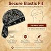 Paisley Cooling Headscarf Cap Set, Elastic Fit Bandana Beanie, Motorcycle Pirate Head Wrap for Outdoor Cycling Running (Red) view 4