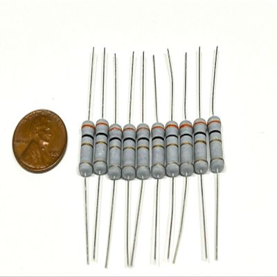 10 Pcs 360 Ohm Metal Oxide Film Resistor 2W 5% Tolerance