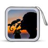 Chameleon Men Sunset Funny CD Storage Case for Car Holder DVD Organizer Box Holds 40 Discs Travel CD Wallet view 1