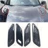 Ayerann 3 Pcs Car Air Flow Intake Hood Scoop Vent Bonnet Decorative Cover Center Side Air Outlet Hood Universal Auto Exterior Accessories(Carbon Fiber Look) view 3