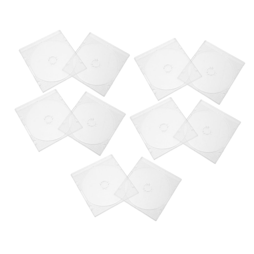 Ipetboom 10pcs Mini CD Jewel Cases 3 Inch 8cm Plastic Disc Storage Boxes Protective Holders for Data Cds and Mini Dvds Suitable for Media Organization