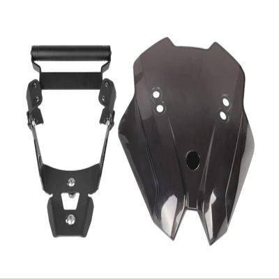 ZoYiFeng Motorcycle Smoke Windscreen Bracket Compatible with CFMOTO 800NK 2023-2026 Air Flow Spoiler Deflector Windshield GPS Navigation Phone Holder