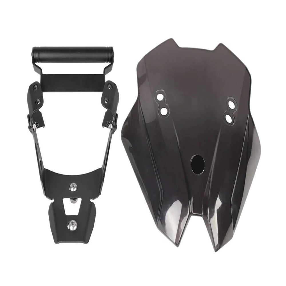 ZoYiFeng Motorcycle Smoke Windscreen Bracket Compatible with CFMOTO 800NK 2023-2026 Air Flow Spoiler Deflector Windshield GPS Navigation Phone Holder