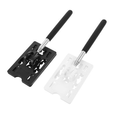 Outanaya 2pcs Telescopic Card Holder Rod Vehicle Parking Swiping Stick Retractable Clip Contactless Payment Reach Extender for Garage and Apartment Access