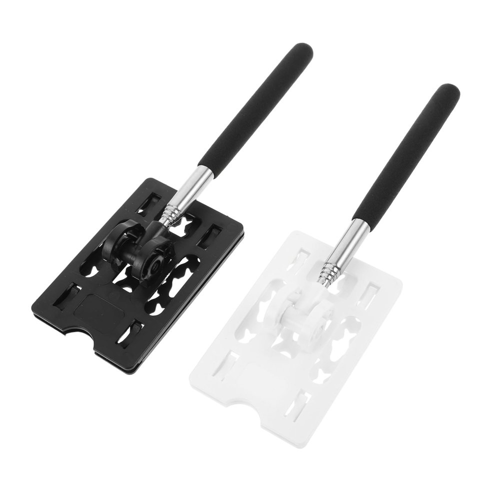 Outanaya 2pcs Telescopic Card Holder Rod Vehicle Parking Swiping Stick Retractable Clip Contactless Payment Reach Extender for Garage and Apartment Access