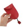 JHKNNK 5pcs Red Pu Leather Car Key Fob Cover Protective Sleeve Set with Snap Closure for Vehicle Key Chains, Smart Remote Holder Case for Men and Women view 4