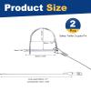 PATIKIL Trailer Coupler Pins 15/64" x 2-3/8" (6mm x 60mm), 2 Pcs Trailer Hitch Pin Shaft Locking Pin with Ear Extended Cord Quick Release Ring Round Arch Wire Retainer for Farm Hitches view 2