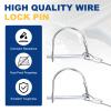 PATIKIL Trailer Coupler Pins 15/64" x 2-3/8" (6mm x 60mm), 2 Pcs Trailer Hitch Pin Shaft Locking Pin with Ear Extended Cord Quick Release Ring Round Arch Wire Retainer for Farm Hitches view 4