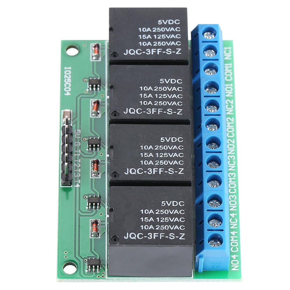 FTVOGUE 4 Channel Flip Flop Latch Relay, Bistable Self Locking Module, Low Pulse Actuator for Automotive Electronics and Smart Home