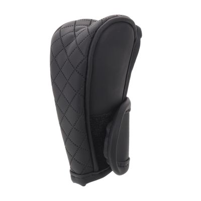 HOLIDYOYO Pu Leather Gear Shift Cover for Gear Stick Black Protective Sleeve with Hook and Loop Closure Enhances Interior Aesthetics and Protects against Scuffs for Commute and Travel