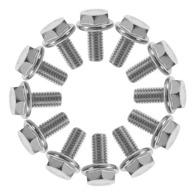 Stainless Steel License Plate Screws 50pcs M6* Cars Trucks