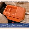 GPPYMX Car Center Console Cover with Storage Bags, 5-in-1 Armrest Cover with Cup Holder, Tissue Box, Phone Slot, Waterproof Armrest Cushion for Car (Black) view 4