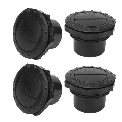 Omquot Dashboard Air Vent Deflector 4PCS Universal Knob Style ABS Black for RV Bus Yacht AC Outlet Ventilation