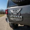 Veteran Special Edition Metal Car Emblem, 5" Premium 3D Chrome Badge with American Flag & Eagle Design, Patriotic Military Decal for Truck SUV Motorcycle Toolbox Garage Wall Decor (2pcs) view 4
