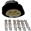 XCKGTESF 1 Set 6 Pin Round Wire Connector Female Male Waterproof Electrical Cable(Army Green)(Army Green) view 1