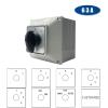 USUFKCXDG LW26-63 YMW26-63/2M Changeover Cam Mains Rotary Switch 63A 2 Poles 8 Terminals with Protective Box IP65(01 Only Switch) view 3
