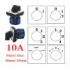 USUFKCXDG LW26-10 10A Series 1/2/3/4/5/6/7/8P 4/8/16/32 Terminals Rotary Cam Changeover Switch with Screws Tool(ON-Off,3P-12 terminals) view 3