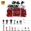 Motorcycle Fairing Bolt Kit Fit for Xp500 XP 500 2001-2009 M5 M6 Windscreen Screws Fastener Clips 195Pcs Red view 2