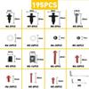 Motorcycle Fairing Bolt Kit Fit for Xp500 XP 500 2001-2009 M5 M6 Windscreen Screws Fastener Clips 195Pcs Red view 3