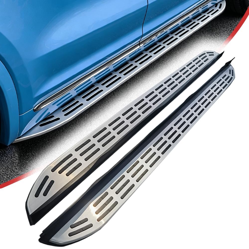 Running Boards for Buick Enclave 2025 2026, 2PCs Silvery Aluminum Fixed Side Steps with 1 Set Bracket, DIY Gift for Someone Important, Buick Enclave 2025 Accessories