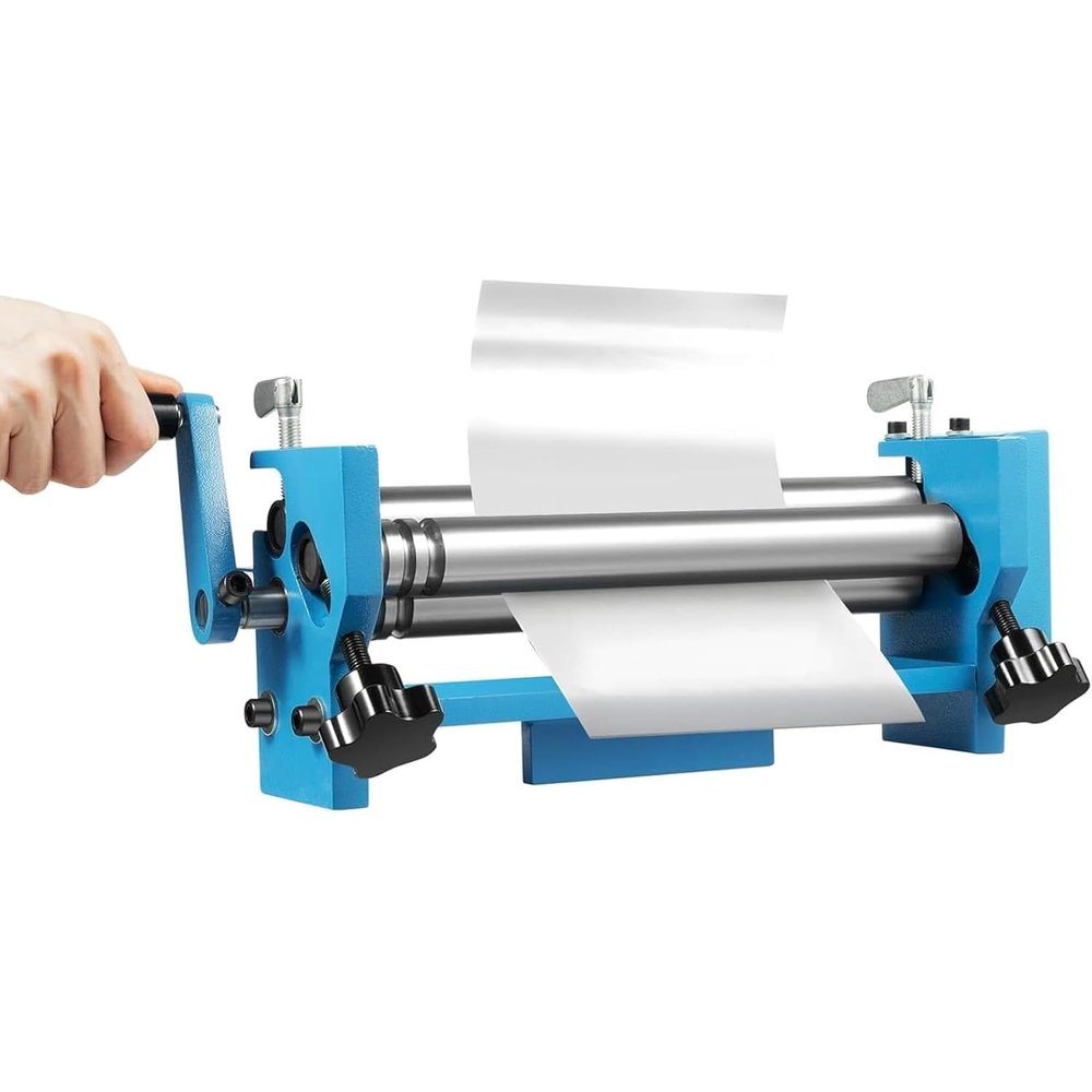 Manual Slip Roll Roller,Sheet Metal Bending Machine with Adjustable Rolling Diameter for Steel, Copper, Aluminum Sheets and Pipe