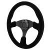 Vistreck 14in Racing Steering Wheel - Black Suede with Stitching, 6-Bolt Compatible & Horn Button Included view 3