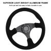 Vistreck 14in Racing Steering Wheel - Black Suede with Stitching, 6-Bolt Compatible & Horn Button Included view 4