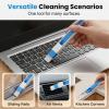 2-in-1 Window Groove Cleaning Brush, Detachable Handheld Crevice Cleaner Tool, Detachable Crevice Cleaning Brush with Dustpan for Sliding Door Track, Window Seal, Sill (Black) view 4