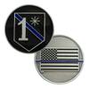 MotorDog69 Goldwing Coin Mount with Police Thin Blue Line view 2