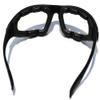 Choppers Mens Biker Padded Motorcycle Goggles Glasses - Several Lens Colors Available! (Black - Clear Lens), 5.5w x 1.625h view 2