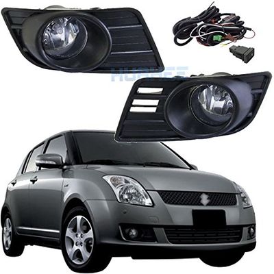 HUAHEE Bumper Driving Fog Lights Complete Kit Fog Lamp For Suzuki Swift 2007 2008 2009 2010 Direct Replacement Aftermarket Lights/1Pair w/Halogen Bulbs :H11-12V-55W AP0353