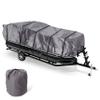 Pyle Protective Storage Boat Cover - Universal Waterproof and Weather Resistant withArmor Shield/Marine Grade Canvas for 17 to 20ft Trailer Pontoon - PCVHP660 view 1