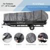 Pyle Protective Storage Boat Cover - Universal Waterproof and Weather Resistant withArmor Shield/Marine Grade Canvas for 17 to 20ft Trailer Pontoon - PCVHP660 view 2